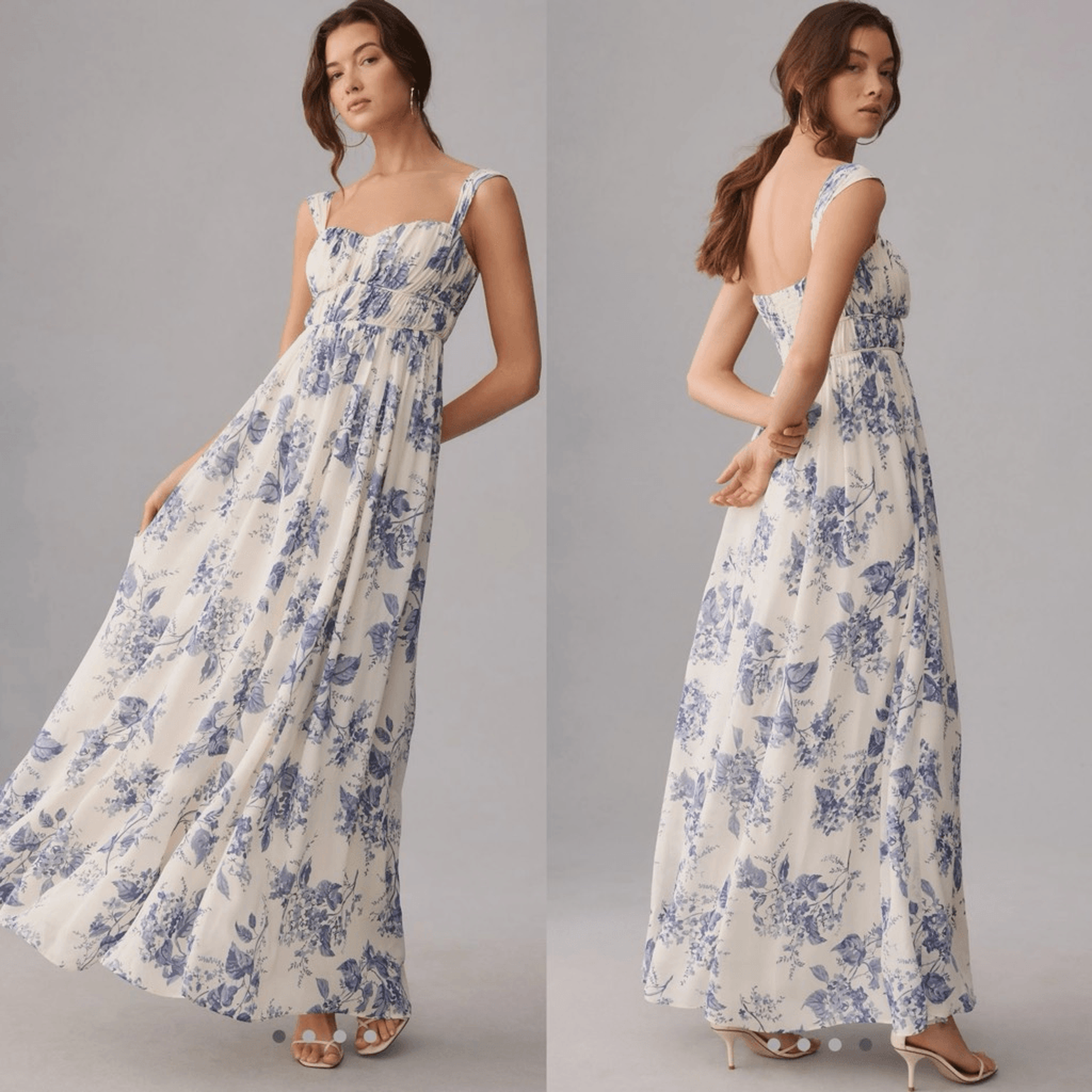 Reformation Jayde Dress Pale Blue Combo